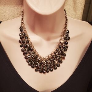 Black and gold statement necklace